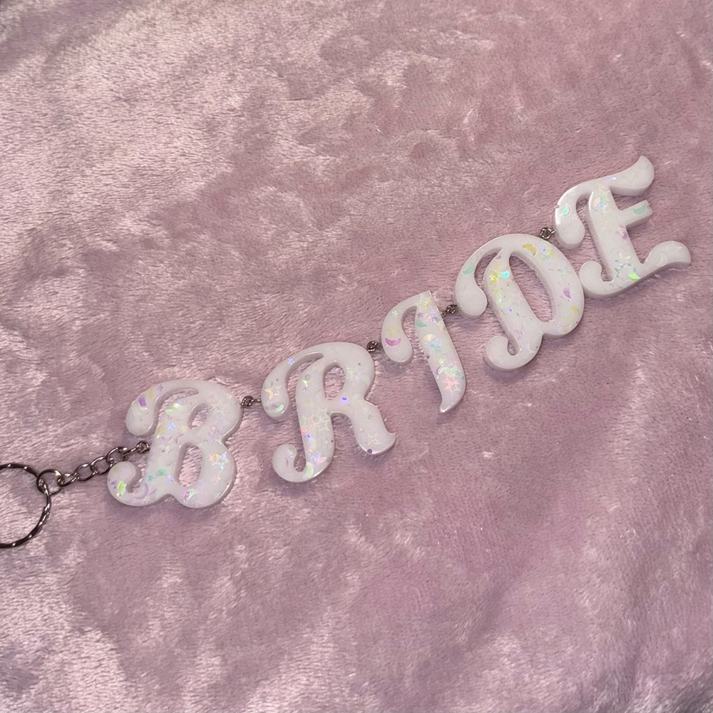 Newlywed Bridal Keychain - Handmade